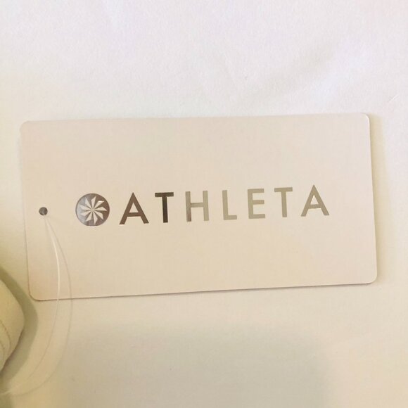 Athleta Vital Bra Racerback Sports Bra Size L Best for A-C cup with Pads White - Picture 9 of 12